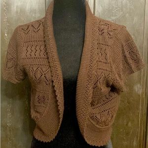 New Direction cropped brown sweater cardigan - Size medium